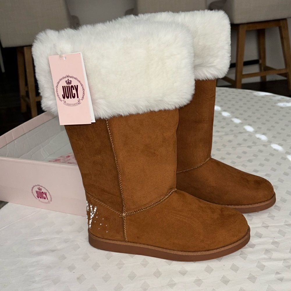 NWT Juicy couture J-Katy cognac boots sz 8.5